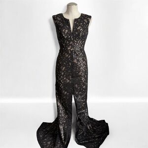 BCBGMAXAZRIA Black Lace Gown - Size 2